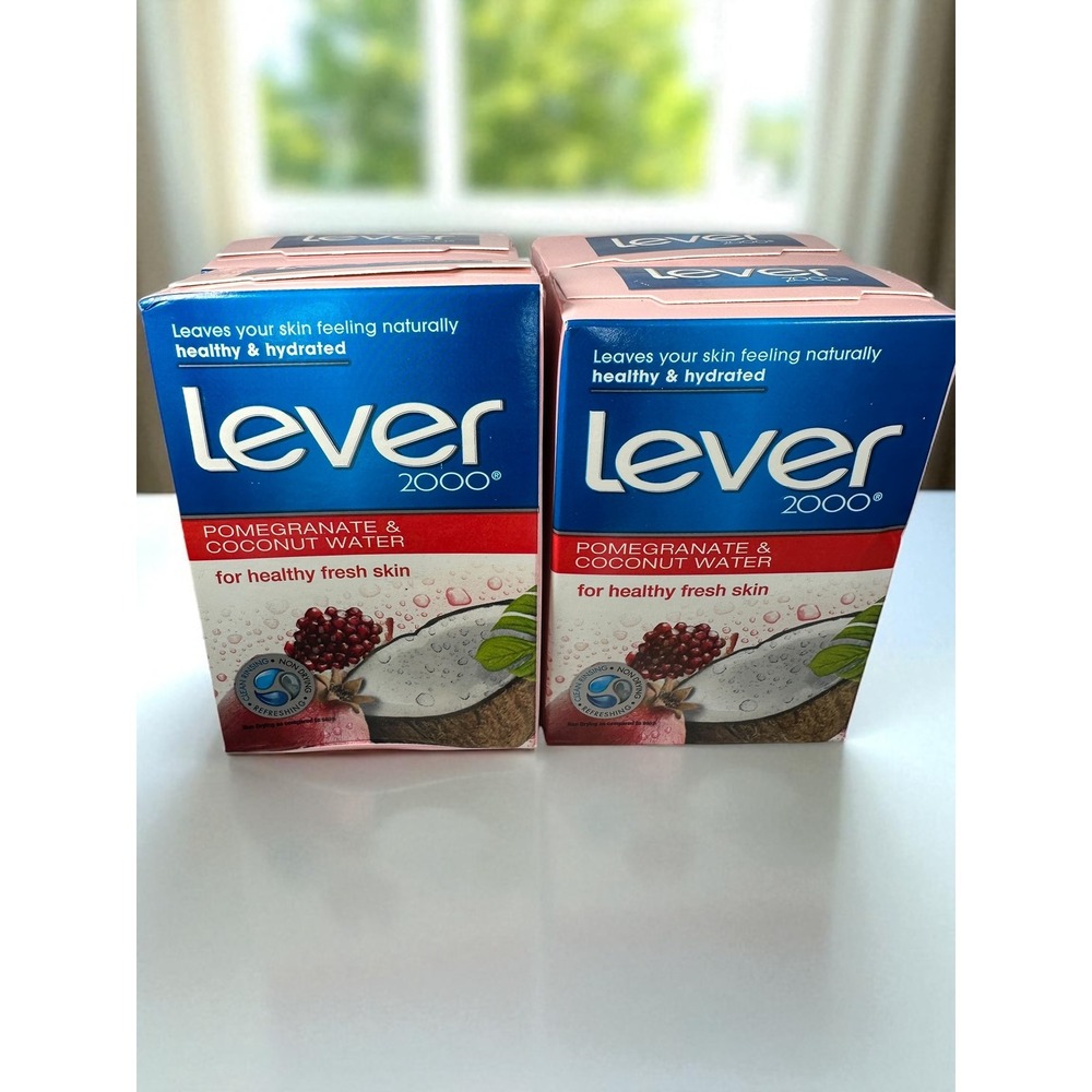 Lever 2000 Bar Soap – Pomegranate & Coconut Water – 4 Bars – HTF Discontinued
